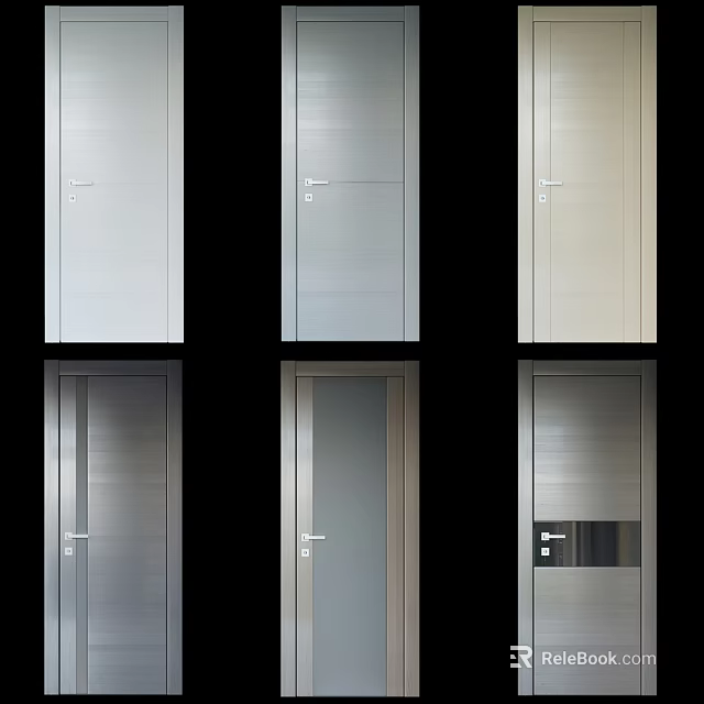 Stylish Modern Security Doors With Various Designs And Different Color Options 3d model