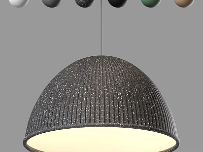 Inflatable Pendant Light with White Grey Black Green Brown Colors Modern Design 3d model