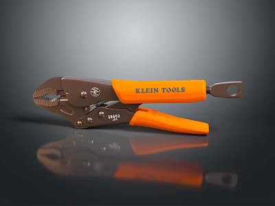 Modern KLEIN TOOLS Lighting Fixture Set With Orange Metal Design And Reflective Surface 3d model