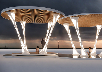 Modern Pavilion Landscape Pavilion 3d model