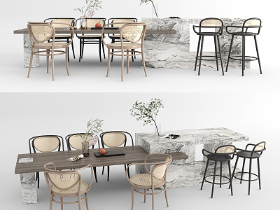 Modern Dining Table Chair Combination Dining Table Chair model