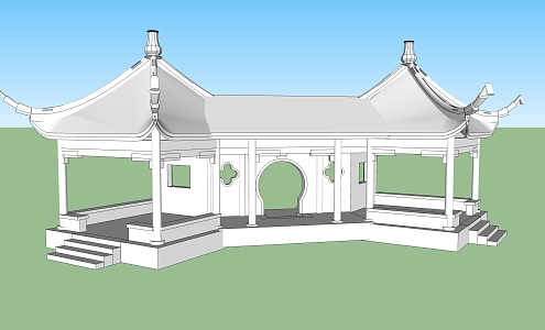 Outdoor building pavilion 3d model