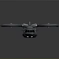 Futuristic Spacecraft Aerial Vehicle With Dual Rotor Design For Space Exploration