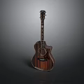 Handcrafted Acoustic Guitar With Natural Wood Grain For Daily Use And Decoration