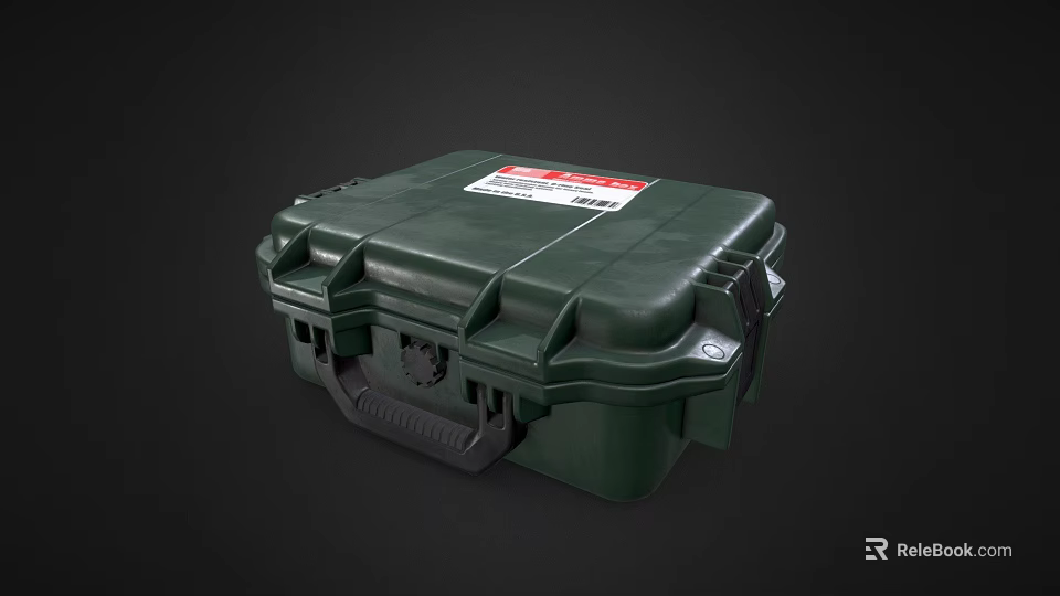 High Quality Green Durable Weapon Storage Case With Secure Locking System 3d model 