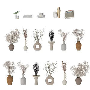 Modern interior decoration combination 2 3d model