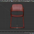 Brown Upholstered Single Chair with Silver Metal Frame and Armrests Modern Design