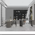 Modern Public Office Area Interior With Work Desks Office Chairs And Storage Cabinets
