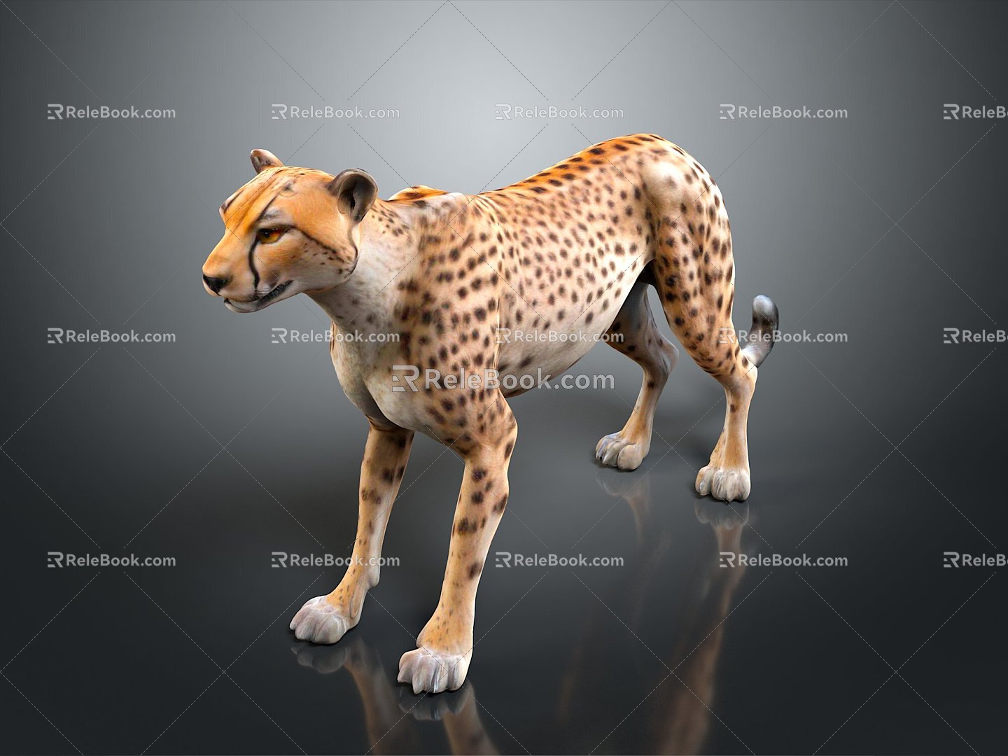 Leopard Wild Leopard Cheetah Mountain Leopard Leopard Carved Leopard Metal Carved Leopard Ornaments Cartoon Leopard African Leopard 3d model