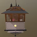 Vintage Style Tram Car With Wooden Exterior And Classic Details