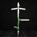 White And Green Traffic Sign With Multiple Direction Arms For Road Guidance Design