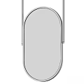 Elegant Modern Golden Hanging Oval Mirrors with Sleek Metal Frames