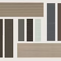 Wall Panels In Various Colors And Designs 3d model