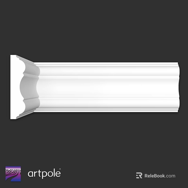 White Decorative Architectural Molding With Detailed Design For Interior Use 3d model 