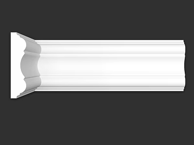 White Decorative Architectural Molding With Detailed Design For Interior Use 3d model