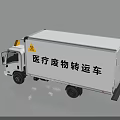 Industrial Equipment Medical Waste Transport Vehicle with Warning Signs for Safe Handling