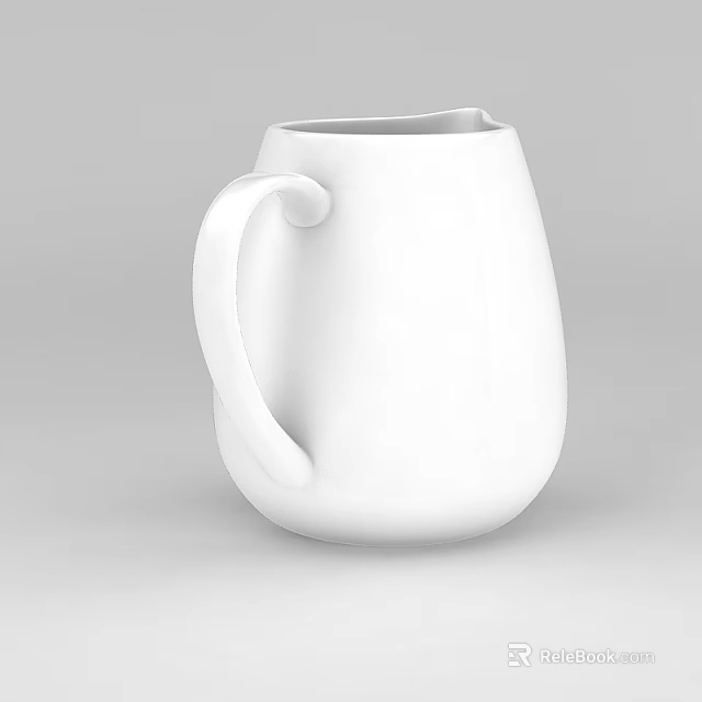 Technology Exhibition Hall Displaying Modern White Kettle 3D Model with Innovative Design 3d model 