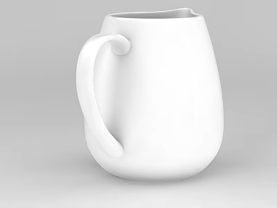 Technology Exhibition Hall Displaying Modern White Kettle 3D Model with Innovative Design 3d model