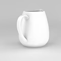 Technology Exhibition Hall Displaying Modern White Kettle 3D Model with Innovative Design