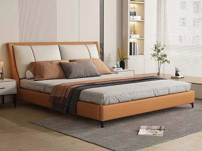 Modern Double Bed 3d model