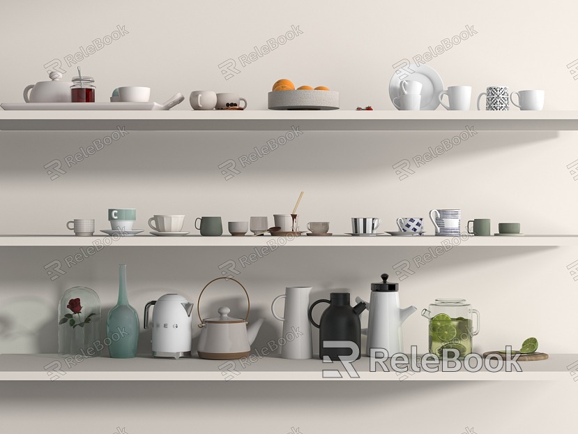 Cup Mug Tableware Ornaments model