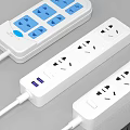 Switch Panels And Power Strips Featuring Multiple Sockets In White Black Designs For Home Use