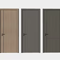 Modern Hinged Doors In Light Wood And Gray Wooden Grain For Interior Home Design
