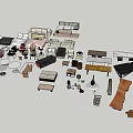 Modern Furniture Collection With Various Styles Including Sofa Bed Table Chair And Lamp