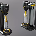 Smart Carbonated Water Machine With Transparent Bottle And Black Yellow Design