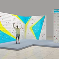 Indoor Climbing Wall Sports Equipment with Colorful Holds and Safe Design for Training Activities