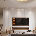 Modern Living and Dining Room Interior Design With Sofa Dining Table Pendant Lights And Staircase