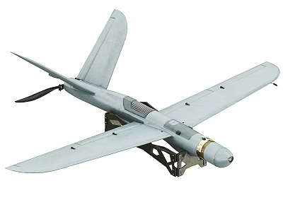 Military Drone Weapon System With Extended Wings And Propeller Design 3d model