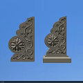 Ancient Architecture Decorative Stone Carvings With Intricate Floral Motifs And Scroll Patterns