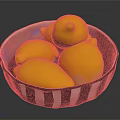 Decorative Black And White Striped Bowl With Fresh Yellow Lemons In Kitchen