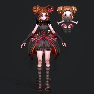 Ragdoll Lori Girl Game Character Anime Character Virtual Character 3d model