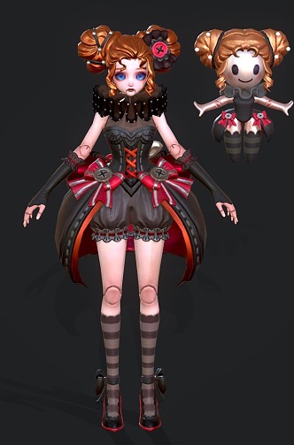 Ragdoll Lori Girl Game Character Anime Character Virtual Character 3d model