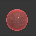 Wooden Stone Decorative Sphere With Textured Surface And Red Orange Glowing Cracks For Home Decor
