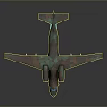 Camouflaged Space Transport Aircraft With Twin Engines Wings And Tail Design Features