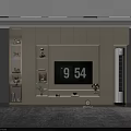 Modern TV Cabinet Featuring Open Storage Shelves Decorative Accents and Ambient Lighting