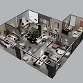 Birds Eye View Of Modern Apartment Interior Design With Multiple Rooms And Furniture Arrangement