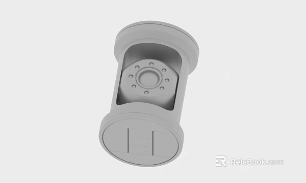 Dome Surveillance Security Camera With Gray Housing And Lens Design 3d model 