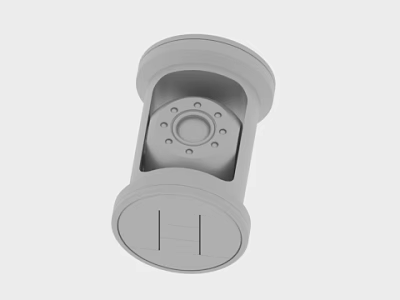 Dome Surveillance Security Camera With Gray Housing And Lens Design 3d model