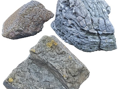 Gardening sketch rock beach photogrammetry stone 3d model