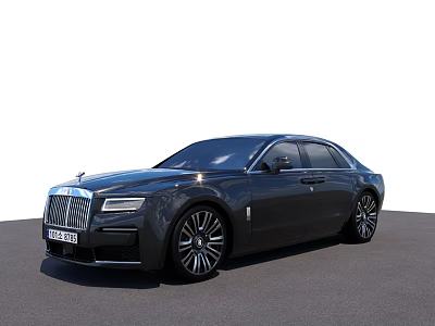 Luxury Black Rolls Royce Sedan With Modern Sleek Body Chrome Accents And Alloy Wheels 3d model