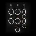 Modern Stylish Chandeliers With Circular Illuminated Rings And LED Minimalist Design