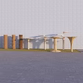 Columns, cylindrical stone columns, shaped special-shaped columns 3d model
