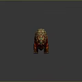 Mythical Game Movie Creature Character With Red Brown Spiral Patterns Green Eyes And Sharp Claws
