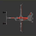 Functional Vehicle With Metal Frame Red Accents And Heavy Duty Agricultural Trailer Design