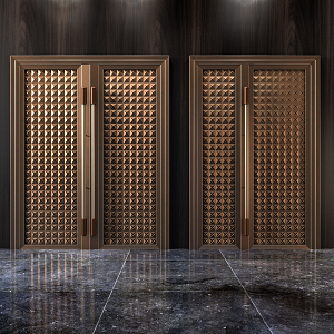 Modern double door combination 3d model