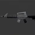 Tactical Modern Rifle With Metallic Finish Detailed Barrel Stock And Magazine